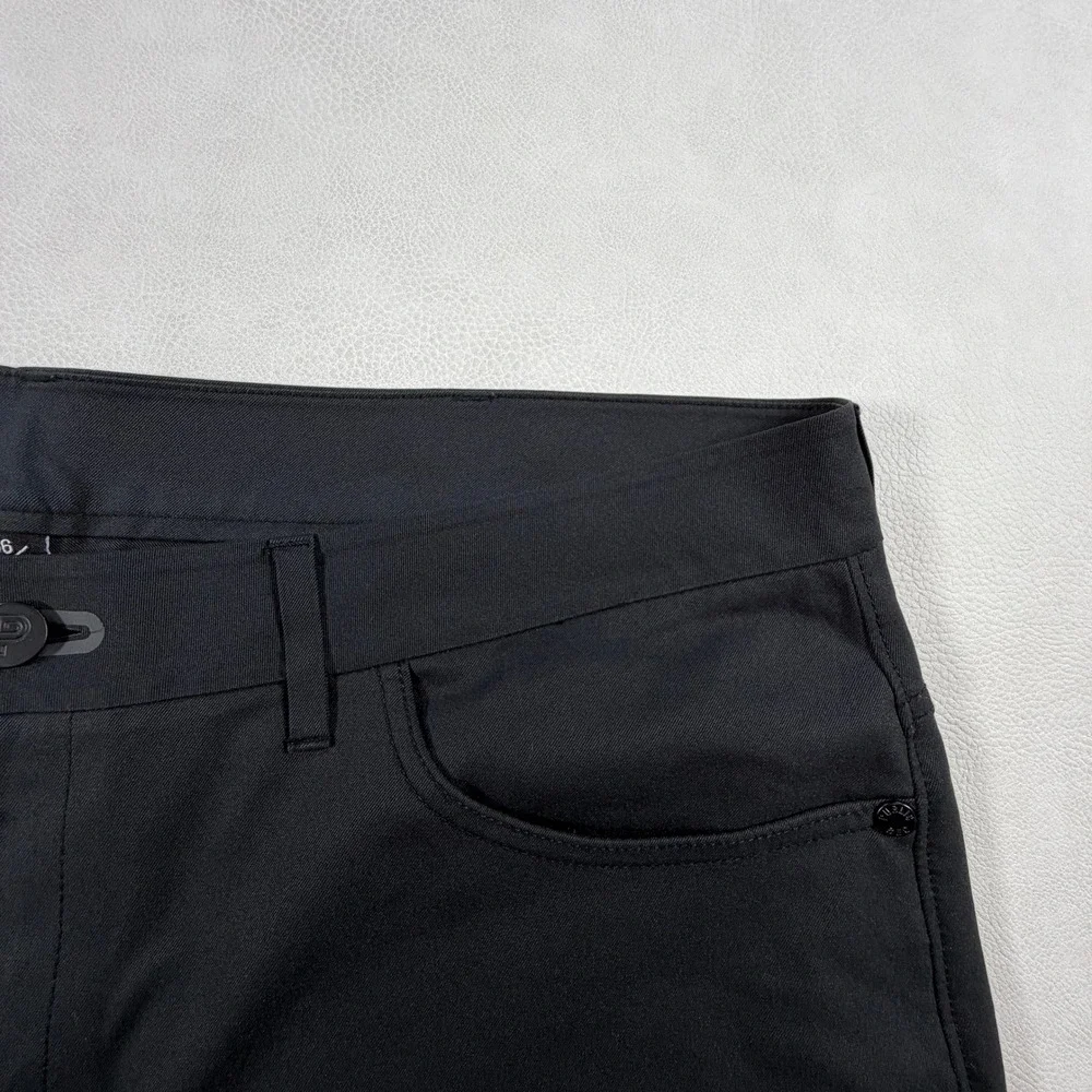 Public Rec Mens Workday Pants Black 36x30 Tapered Stretch Golf Commuter Chino